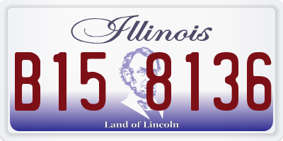 IL license plate B158136