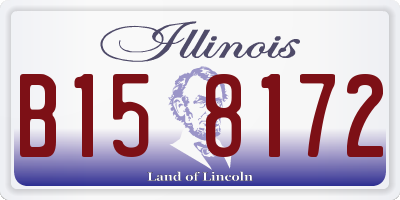 IL license plate B158172