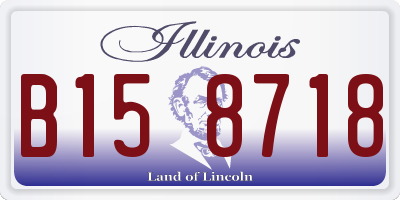 IL license plate B158718