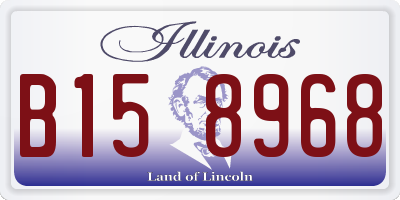 IL license plate B158968