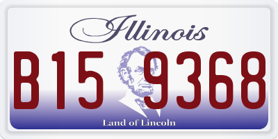 IL license plate B159368