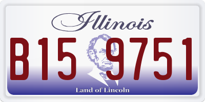 IL license plate B159751