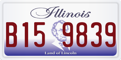 IL license plate B159839