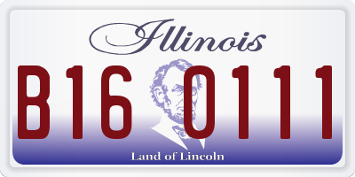 IL license plate B160111