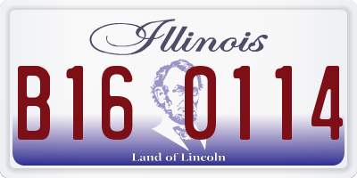 IL license plate B160114