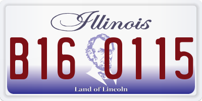 IL license plate B160115