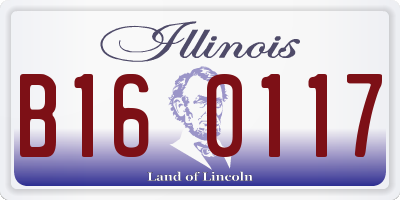 IL license plate B160117