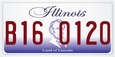 IL license plate B160120
