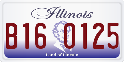 IL license plate B160125