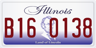 IL license plate B160138