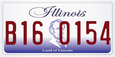 IL license plate B160154