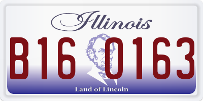 IL license plate B160163