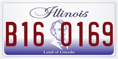 IL license plate B160169