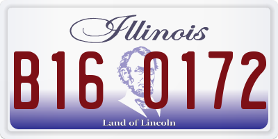 IL license plate B160172