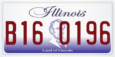 IL license plate B160196