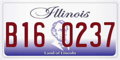 IL license plate B160237
