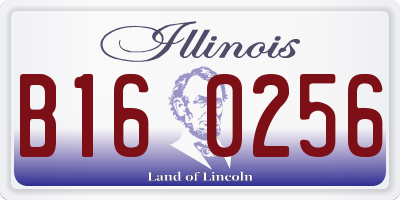 IL license plate B160256