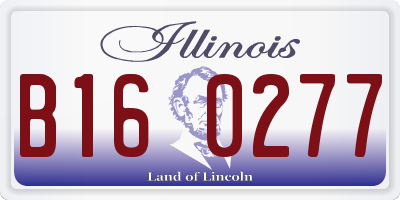 IL license plate B160277