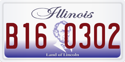 IL license plate B160302