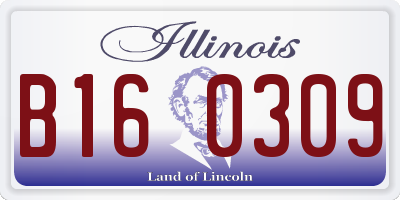 IL license plate B160309