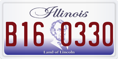 IL license plate B160330