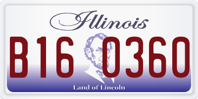 IL license plate B160360