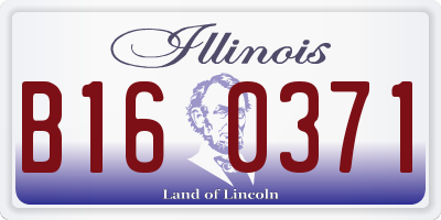 IL license plate B160371