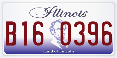 IL license plate B160396
