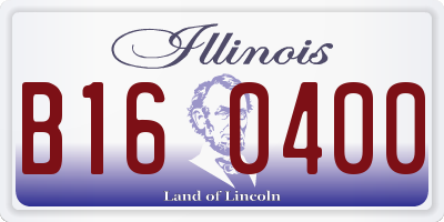 IL license plate B160400