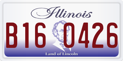 IL license plate B160426