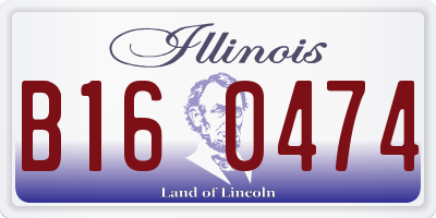 IL license plate B160474