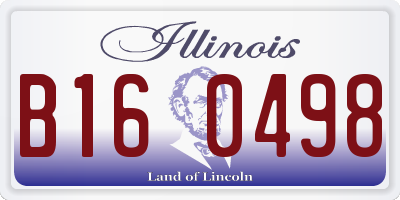 IL license plate B160498