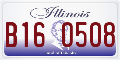 IL license plate B160508