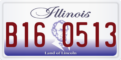 IL license plate B160513