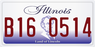 IL license plate B160514