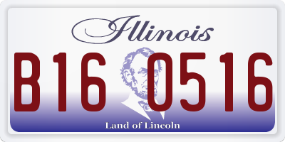 IL license plate B160516