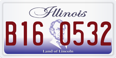 IL license plate B160532