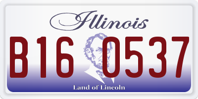 IL license plate B160537