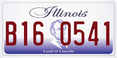 IL license plate B160541