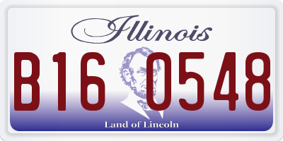 IL license plate B160548