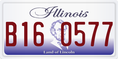 IL license plate B160577