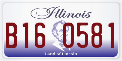IL license plate B160581