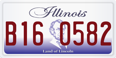 IL license plate B160582