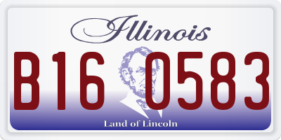 IL license plate B160583