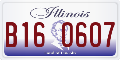 IL license plate B160607
