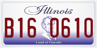 IL license plate B160610