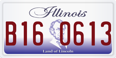 IL license plate B160613