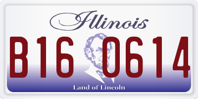 IL license plate B160614