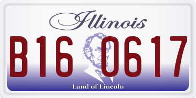 IL license plate B160617