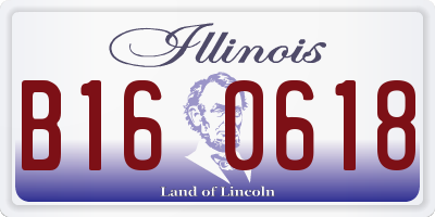 IL license plate B160618